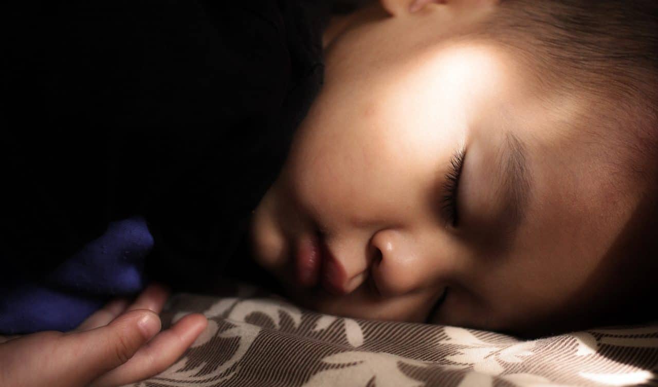 Close-up of child sleeping